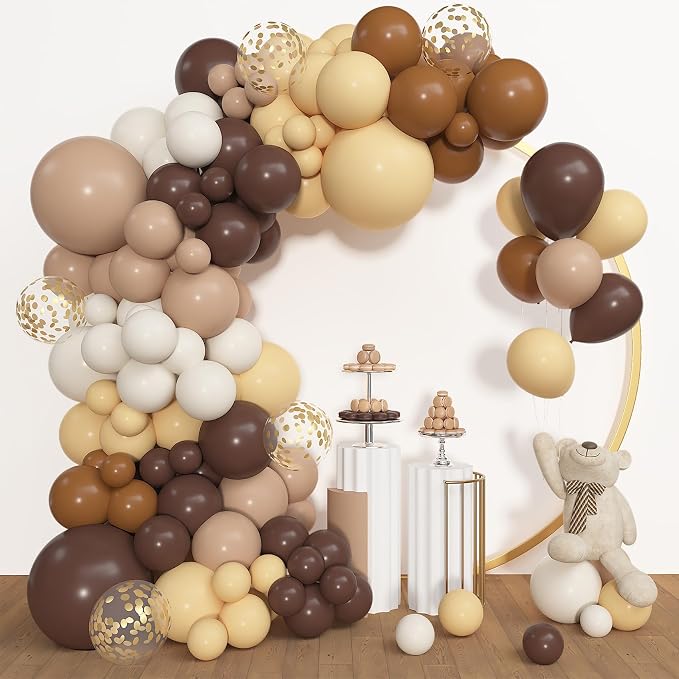 Amandir 153pcs Dark Light Brown Balloon Garland Arch Kit Different Sizes | 18 - Image 4