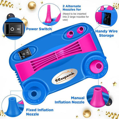 FLSEPAMB Balloon Pump, Electric Balloon Pump, Portable Dual Nozzle 110V 600W - Image 3