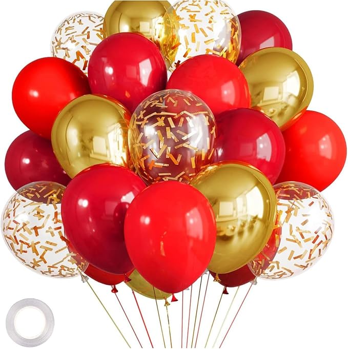 60-Pack 12-Inch Confetti Latex Balloons by Mtgluk