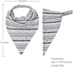 6 Pack Hair Scarf Headband for Women Elastic Bandana Head Scarf Large Boho Triangle Kerchief with Clips Non Slip Scarves