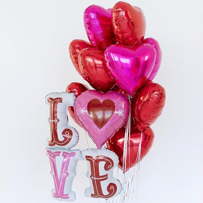 Red Heart Balloons, 18Inch Helium Polyester Film Balloon - Image 5