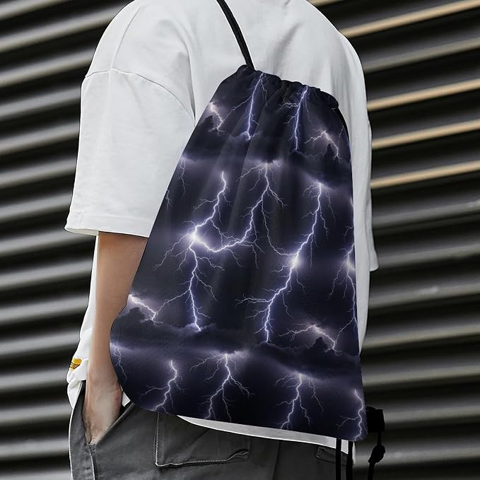 Sports Drawstring Bag Gym Sackpack Waterproof String Backpack - Image 5
