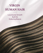 Pinkpearl Invisible Tape in Hair Extensions Human Hair, 20pcs 20inch 55g #2/6/2 Balayage Dark Brown to Chestnut Brown Injection Tape in Extensions Real Remy Human Hair Injected