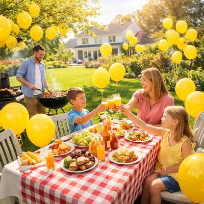 Yellow Balloons 100 Pack, Latex Party Balloons, 12 Inch Round Helium Yellow - Image 4