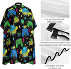 Women Cool Blue Video Game Weapon Games Pattern Art Barber Hairdressing Cape, Full Coverage Hairdressing Haircut Apron for Barbers, Haircut Tools