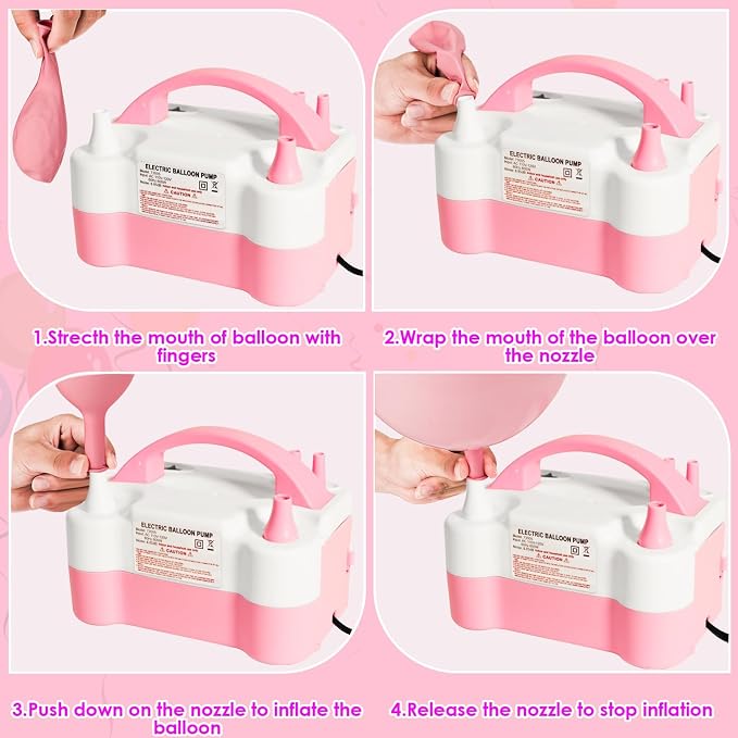 Balloon Pump Electric with Dual Nozzles & Tying Tool - Image 3
