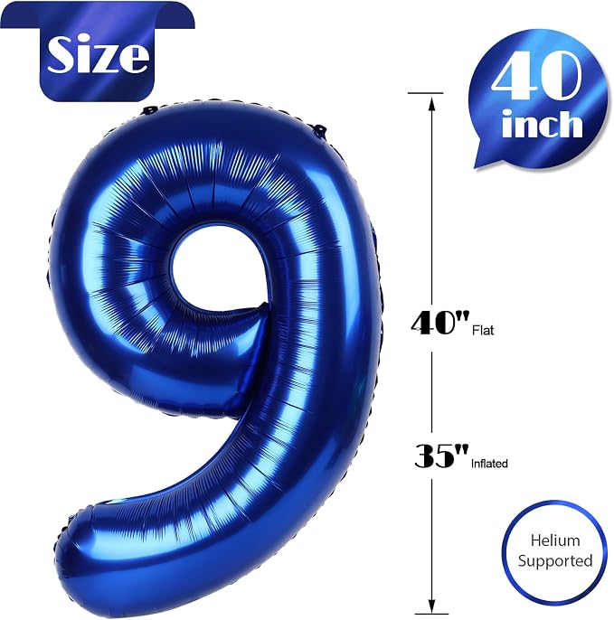 Night Blue 9 Balloon - Image 5