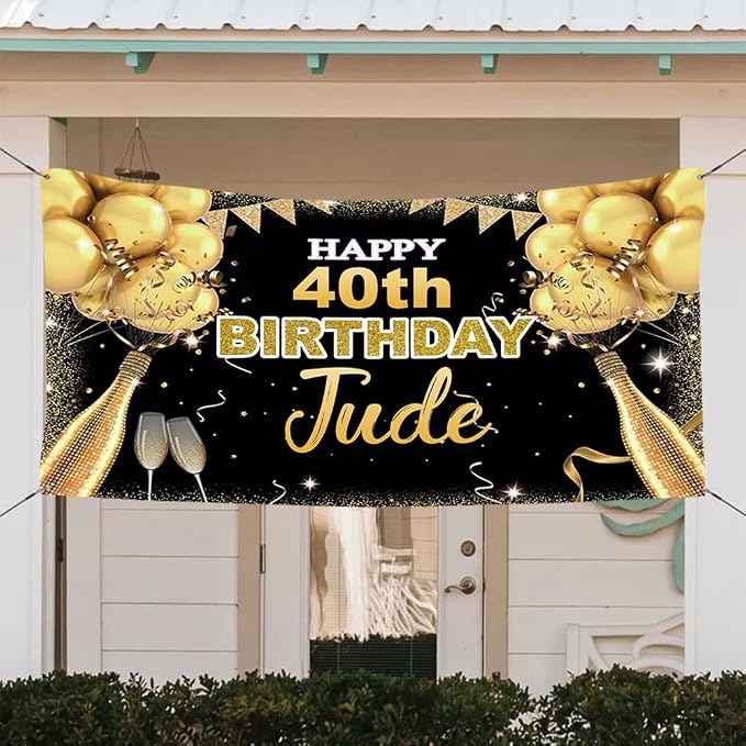 Generic Personalized Happy Birthday Banner, Customized - Image 3