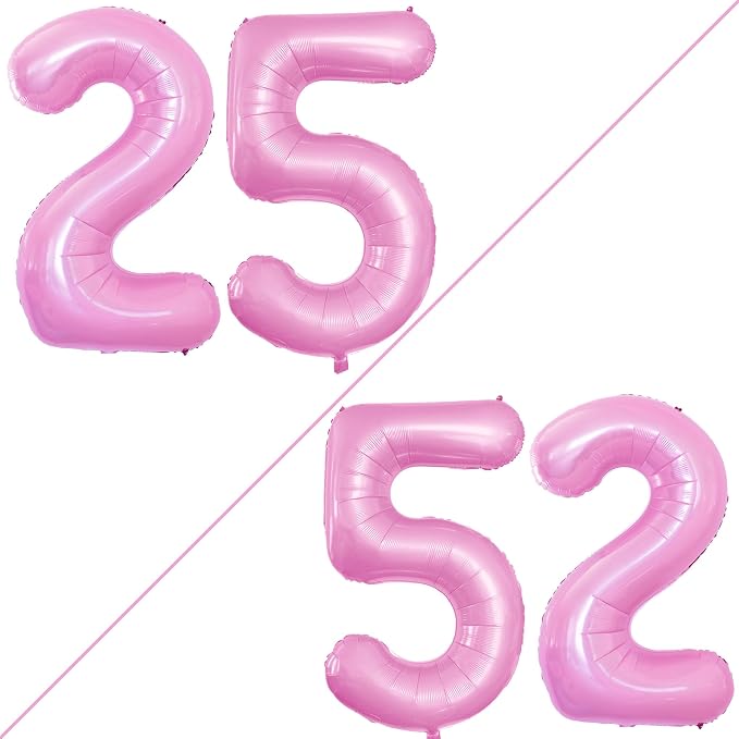 Number 25 Balloons for 25th Birthday Party Decorations, 42 Inch Jumbo Foil - Image 2