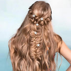 Unicra Gold Hair Pins Star Hair Clips Bridal Wedding Hair Accessories for Women and Girls Pack of 5 (Silver)