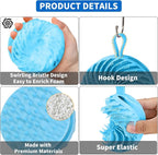 Larger Silicone Body Scrubber&Scalp Massager Hair Growth (Blue)