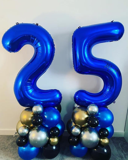 40 Inch Navy Blue 25 Number Balloons Giant Jumbo Huge 25 or 52 Foil Mylar - Image 3