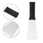 5 Pcs Afro Comb Metal African American Pick Comb Hairdressing Styling Tool Hair Pick for Hair Styling black