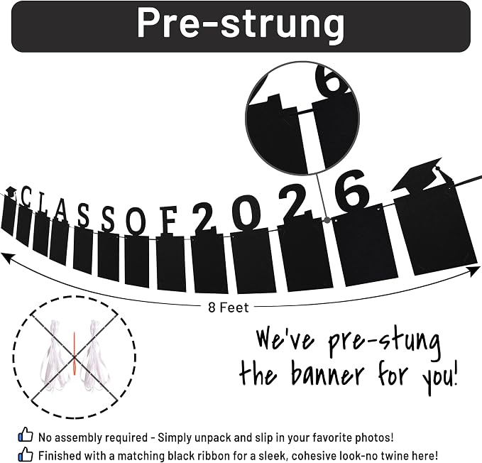 Class of 2026 Graduation Photo Banner | Graduation Decorations 2026 | Class of - Image 2