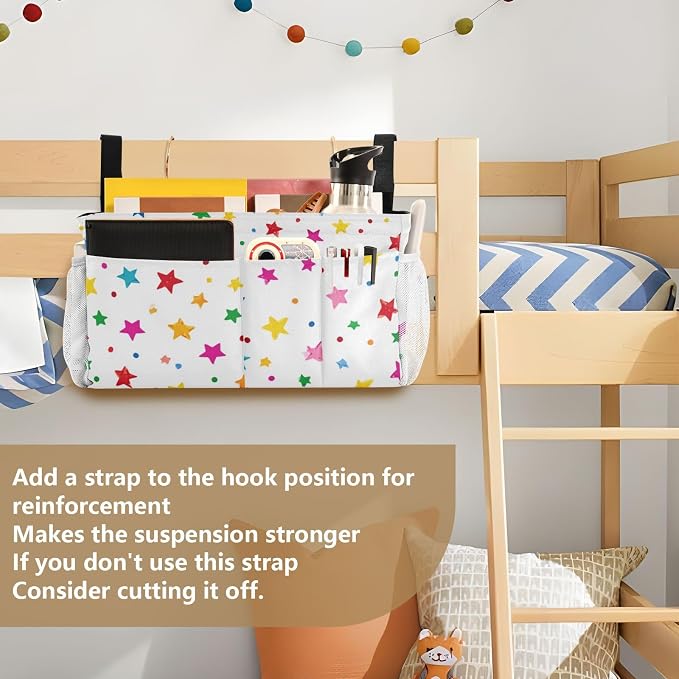 Bedside Caddy Hanging Bunk Bed Caddy Bed Organizer Hanging Pocket - Image 6