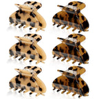 WILLBOND 6 Pieces Medium Hair Claw Clips for Thin Hair 2.6 Inch Tortoise Shell Clip Banana Jaw Hairpin French Style Barrettes Head Accessories for Women Girls(Vivid Patterns)