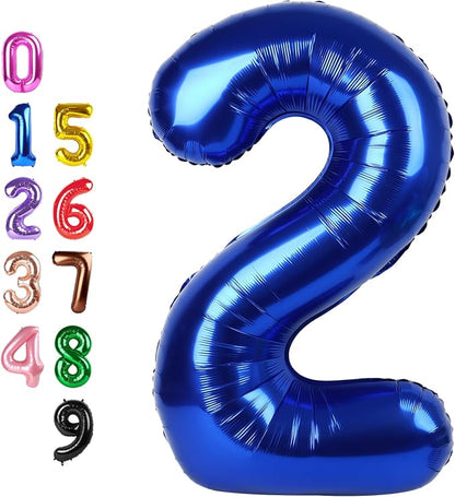 2 Balloon 40 inch Navy Blue Number Balloons by Enyeopd