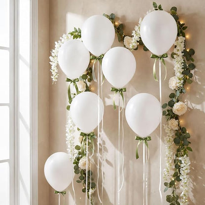 Gejoy 62 Pcs Ceiling Balloons Kit 12'' Pearl White Balloons - Image 2