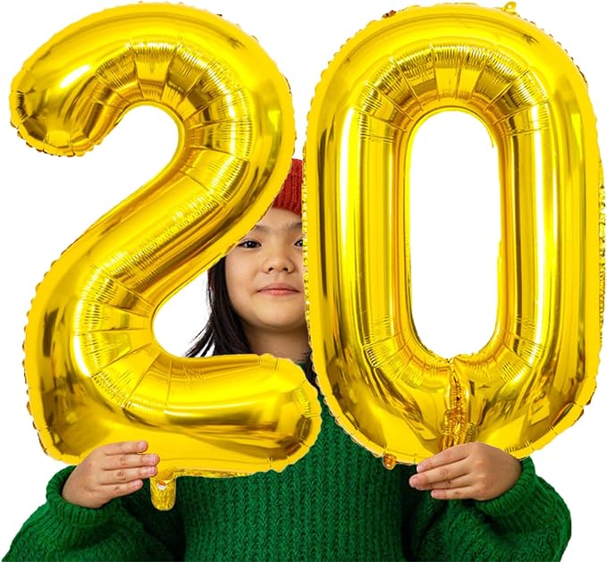 Gold Number Balloons Birthday Balloons - Image 4
