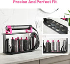 Foho Storage Holder Compatible for Dyson Airwrap Styler, 8-Holes Countertop Bracket Organizer Stand Storage Rack for Hair Curling Iron Wand Barrels Brushes Diffuser Nozzles for Home/Bedroom/Bathroom