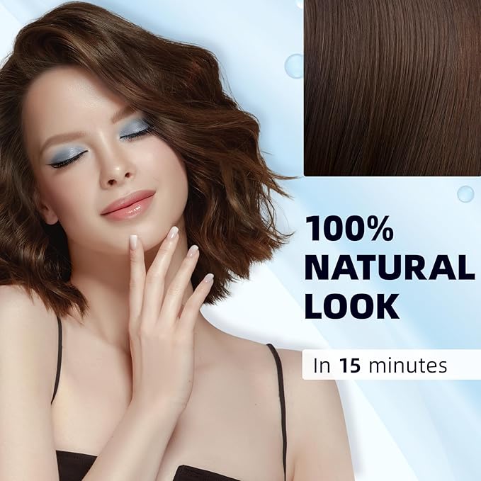 Ivnil Dark Brown Hair Dye Shampoo 3 in 1 for Women/Men Hair Color for Grey Coverage Seimi Permanent Instant Champu Para Canas Mujer for Men