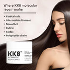 KK8 Biomimetic Hairscience Leave-In Molecular Hair Mask, Professional Repair Treatment for Damaged & Color-Treated Hair, 3.8 fl oz
