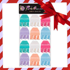 RC ROCHE ORNAMENT 12 Pcs Small Hair Clips for Women 1.3" Inch Thick or Thin Hair Jaw Clamps Secure Strong Hold No Slip, Medium Pastel Multicolor