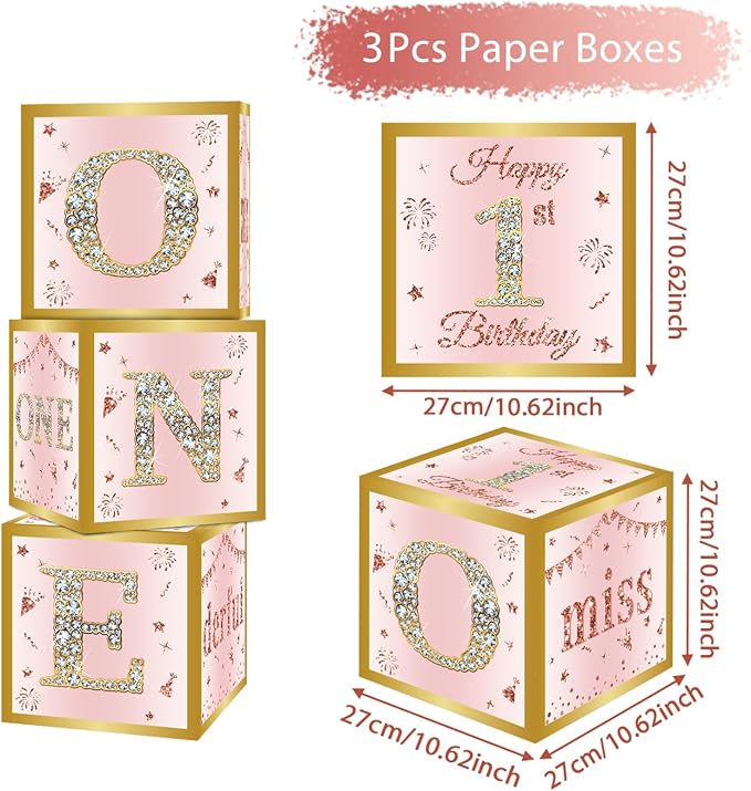 DataMoon 1st Birthday Decorations Boxes - Image 4