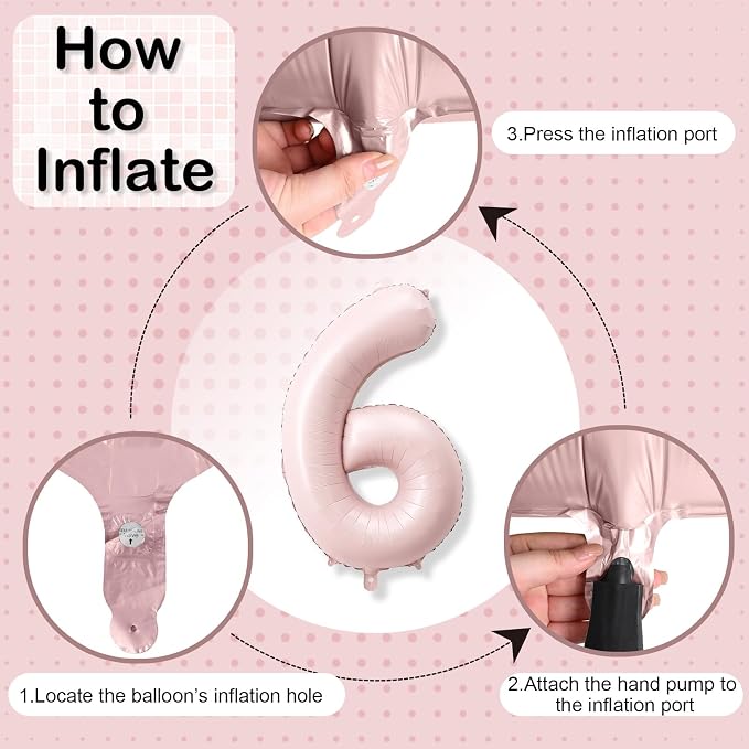 40 Inch 16 Balloon Number, Large Pastel Blush Baby Pink Foil Number 16 Balloons - Image 7