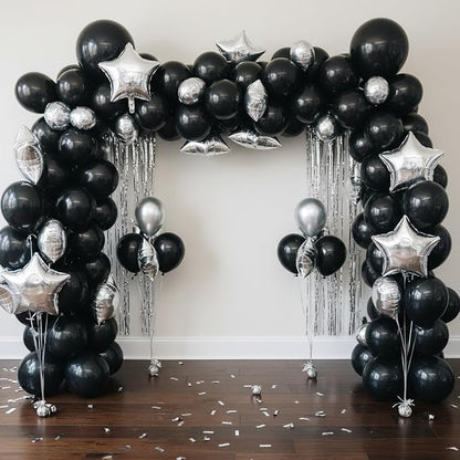 RUBFAC Balloons Black Balloon Arch - Image 7