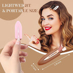 D 8 Pcs No Bend No Crease Hair Clips - Flat Makeup Clip for Women and Girls - Creaseless Hair Clips for Hairstyling Bangs Salon Rose Gold Handle - Black white Pink Brown