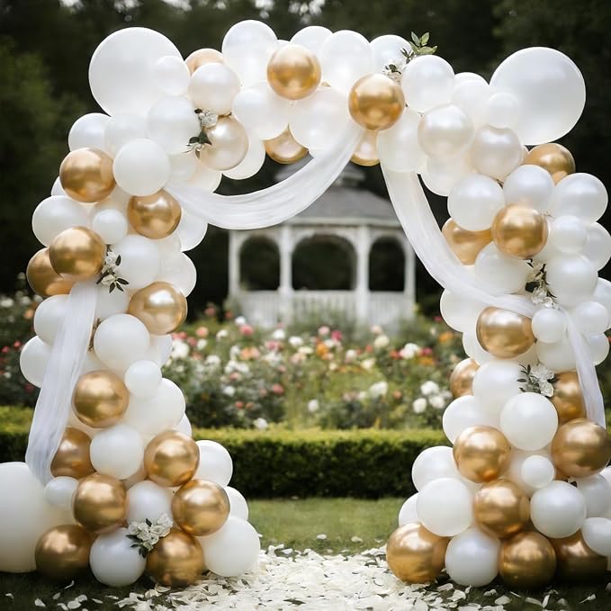 RUBFAC Pearl White Balloons 120pcs 5 Inch Latex Party Balloons - Image 6