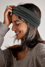 Tobeffect Turban Headbands for Women Boho Wide Women's Headbands for Hair Non Slip Twist Head Bands Headwraps Short Hair Stretchy Thick Fashion Accessories, Solid Color