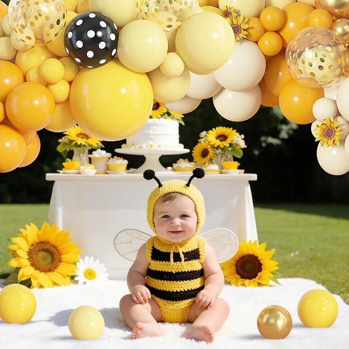Amandir 153pcs Bee Balloon Arch Garland Kit Different Sizes | 18 12 10 5 inch - Image 5
