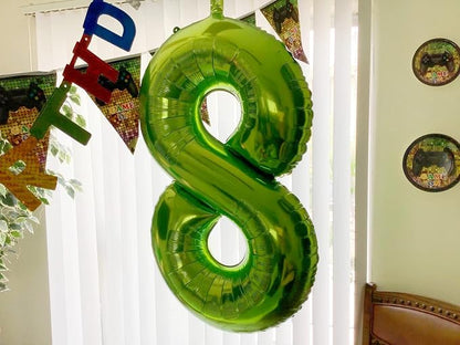 6 Balloon Numbers, 40In Green Balloons - Image 4