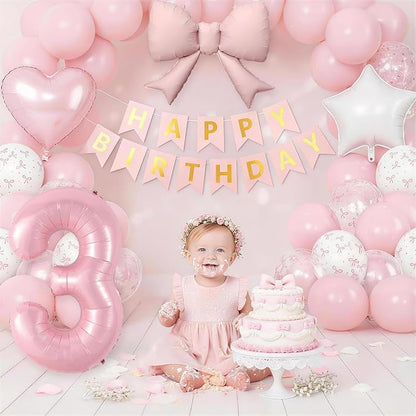 3rd Pink Bow Birthday Decorations - Image 5