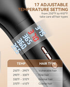 ANWA Double Barrel Hair Waver Crimper Tool, 1 Inch (25mm) Wavy Hair Crimper Iron for Women Beach Waves, Ceramic Deep Beach Wave Curling Iron