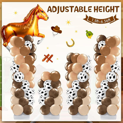 Kasyat 2 Sets Cowboy Birthday Party Balloon Column Stand Kit Western Party - Image 4