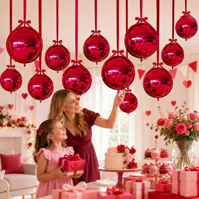 Maroon 4D Round Foil Balloons - Image 6