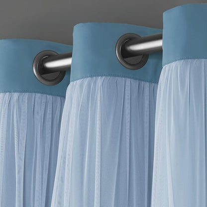 TOWN & COUNTRY LUXE Talia Double Layer Indoor Curtains, Sheer and Room - Image 5