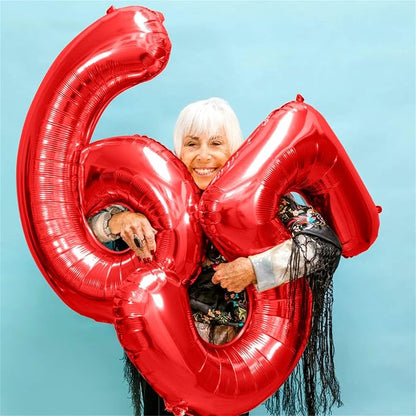 Lingqiang Red Number 80 Balloons - Image 5