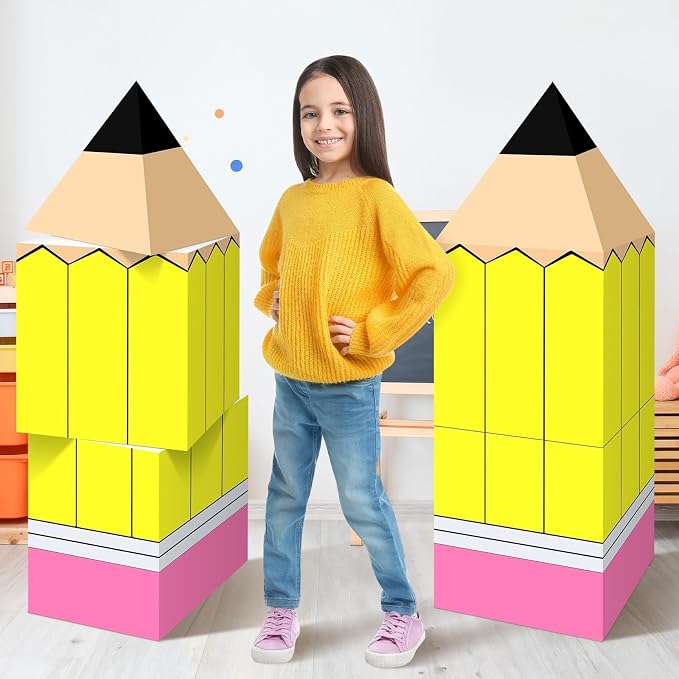 6 Pcs Back to School Decoration Large Pencil Boxes Pencil Decorations by Denylopro