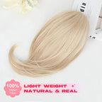 Ponytail Extension – 16” Claw Clip in Ponytail Hair Extensions Natural Soft Synthetic High Pony Tail Hairpieces for Women (Light Blonde, 16inch)
