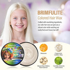 White Hair Wax, Temporary Hair Color Wax, Nourishing & Washable Hair Color for Kids, Women and Men 2.12 Oz.