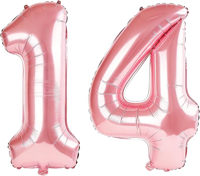 40 Inch Number 14 Balloons for 14th Birthday Party Decorations, 0-100 Jewelry by FOBELEC