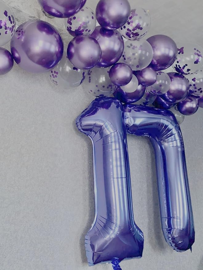 Lilac Number 7 Balloon 40 inch, Lavender Birthday Party Balloons Decorations | - Image 4