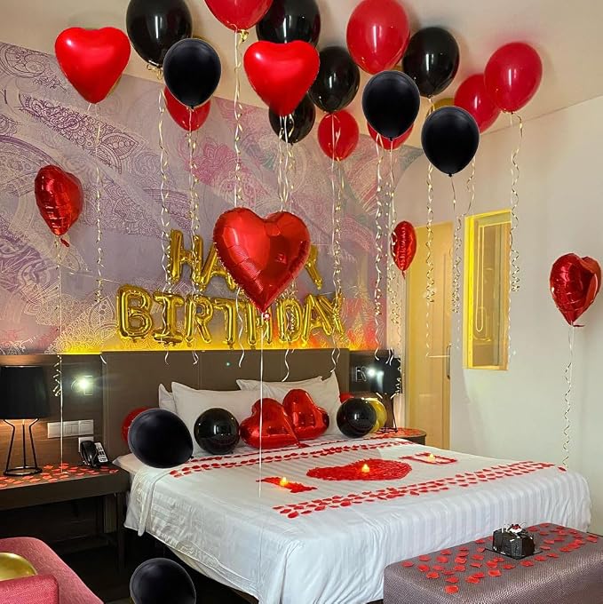 Red and Black Latex Balloons, Casino Party, Race Car Party, Graduation - Image 5