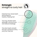 Tangle Teezer Ultimate Detangler Hairbrush, Eliminates Knots & Reduces Breakage, Mini Hair Brush for Travel, Small Hands & All Hair Types, Marshmallow Pink & Mint