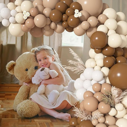 142Pcs Brown Balloons Garland Arch Kit Different Size | Nude Coffee Brown Boho - Image 4