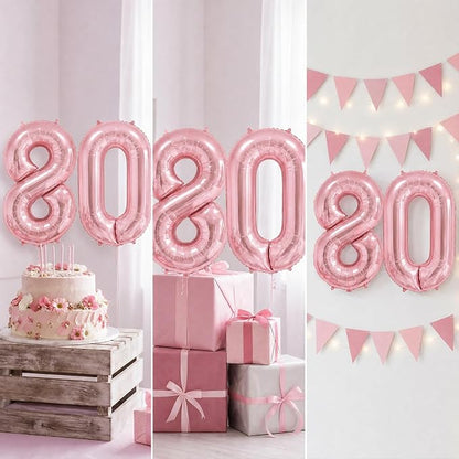 Number Balloons Pink Party Balloon - Image 7